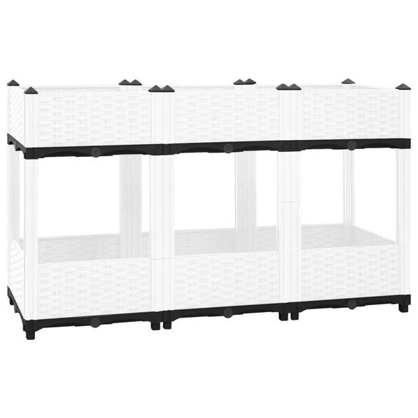 Hochbeet 3006706-2 Weiß - Tiefe: 120 cm