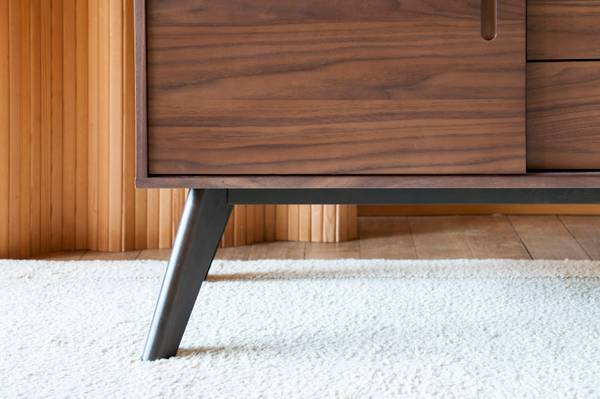 Sideboard Hinda Braun - Holz teilmassiv - 45 x 75 x 160 cm