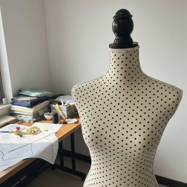 Weibliche Schneiderpuppe 36/38 Punkte Beige - Schwarz - Polyester - 41 x 167 x 34 cm
