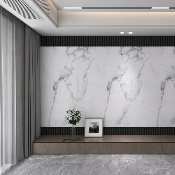 Duschrückwandset Bladel 4-er Set Weiß - Polyester PVC - 60 x 120 x 60 cm