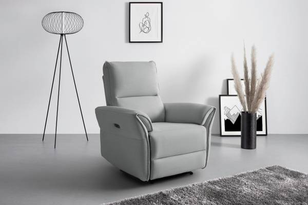 Relaxsessel JENSON Grau - Metall - Textil - Holz teilmassiv - 86 x 103 x 92 cm