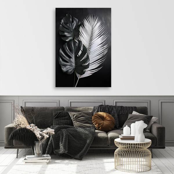 Wandbild monstera-blätter 80 x 120 cm