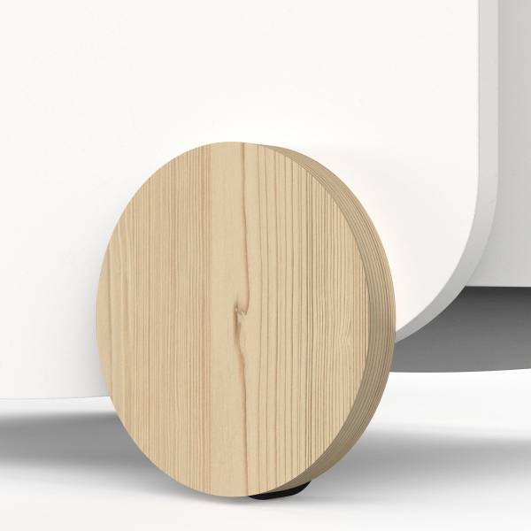 Chariot FIRMIANA wit - plaatmateriaal op houtbasis - 50 x 35 x 53 cm