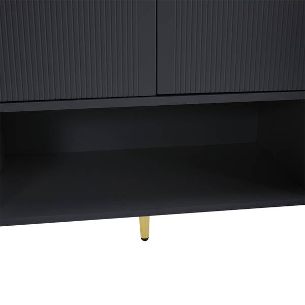 Schuhschrank Countersh Schwarz - Metall - 37 x 100 x 130 cm