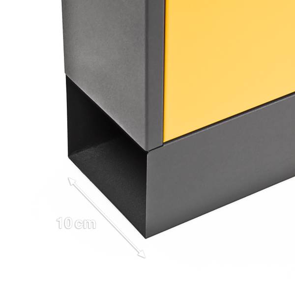 Briefkasten zweifarbig Farbauswahl Schwarz - Gelb
