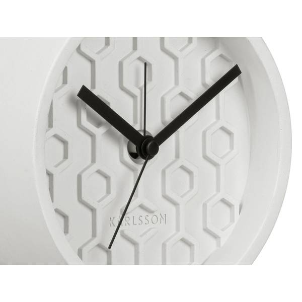 Wecker Honeycomb Weiß - Stein - 13 x 6 x 13 cm