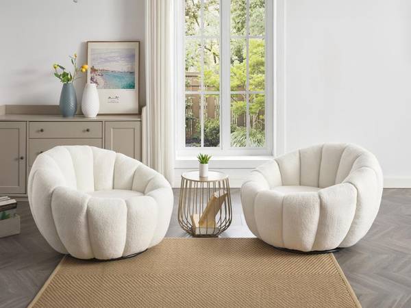 Sessel mit gerader Rückenlehne COSSATO Weiß - Textil - 96 x 65 x 96 cm
