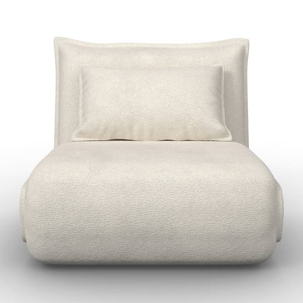 Schlafsessel MACY Weiß - Metall - Textil - 83 x 70 x 84 cm