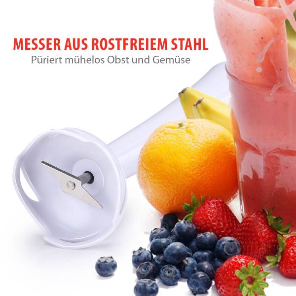 Stabmixer MEALST481009 Weiß - Kunststoff - 6 x 36 x 6 cm