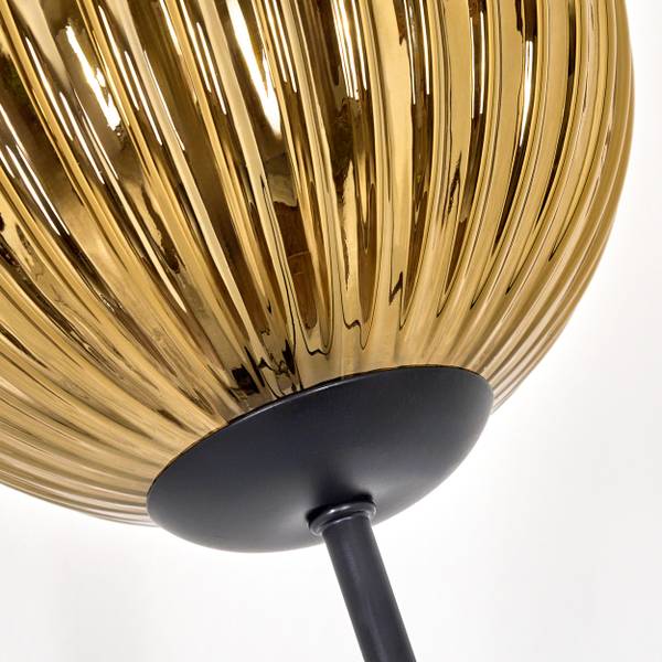 Stehlampe Cesaro Blau - Gold - Aluminium - Klarglas - 33 x 170 x 39 cm