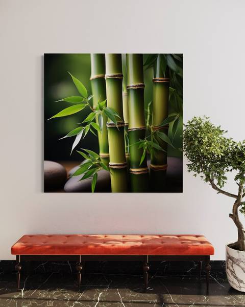 Wandbild orientalischer bambus zen 40 x 40 cm