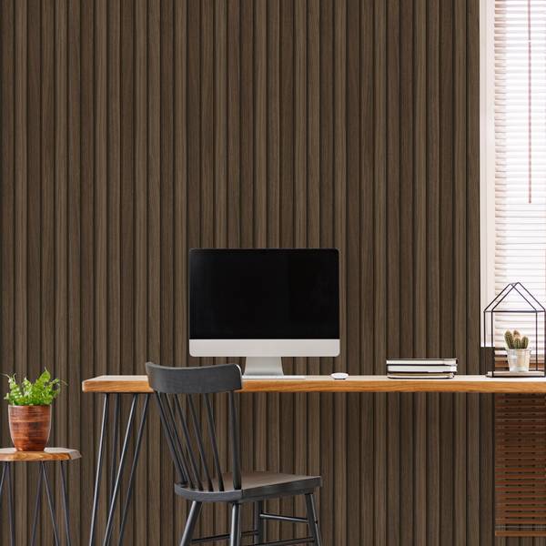 Vliestapete Leisten Braun - Fleece - 52 x 1000 x 2 cm