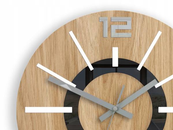 Wanduhr NORDIC Braun - Holzwerkstoff - 33 x 33 x 4 cm