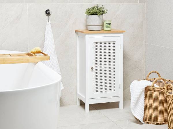 Badezimmerschrank ALAMOS Braun - Weiß - Holzwerkstoff - 40 x 75 x 30 cm