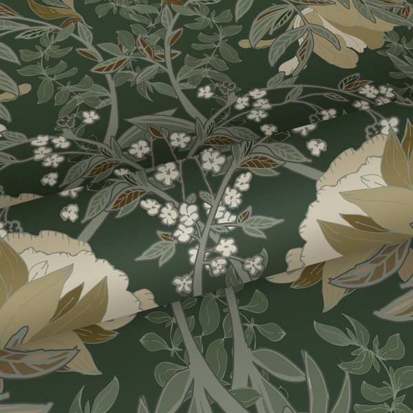 Tapete 139420 Grün - Fleece - 53 x 1005 x 53 cm