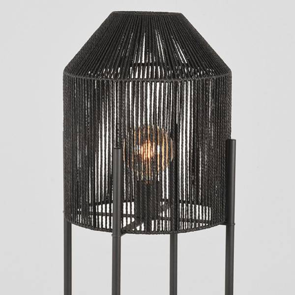 Stehlampe IBIZA Schwarz - Textil - 30 x 150 x 30 cm
