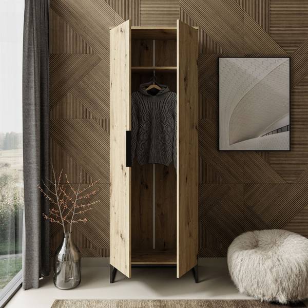 Kleiderschrank TOP Zweitüriger Braun - Holzwerkstoff - 68 x 197 x 37 cm