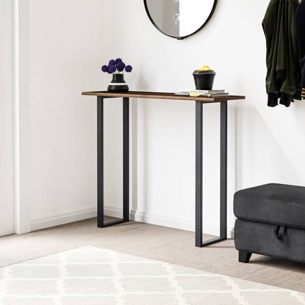 Tischgestell Kauniainen 2er Set Schwarz - Stahl - 27 x 87 x 4 cm