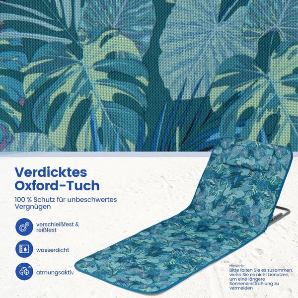 Strandmatte ZB32435BF Blau - Kunststoff - 56 x 47 x 161 cm