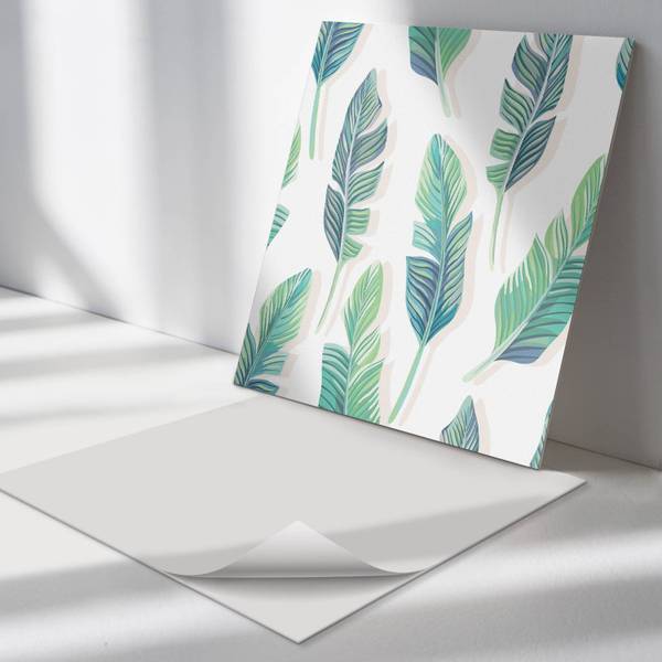 Fliesen Blätter Hintergrund 4er Set 50 x 50 cm