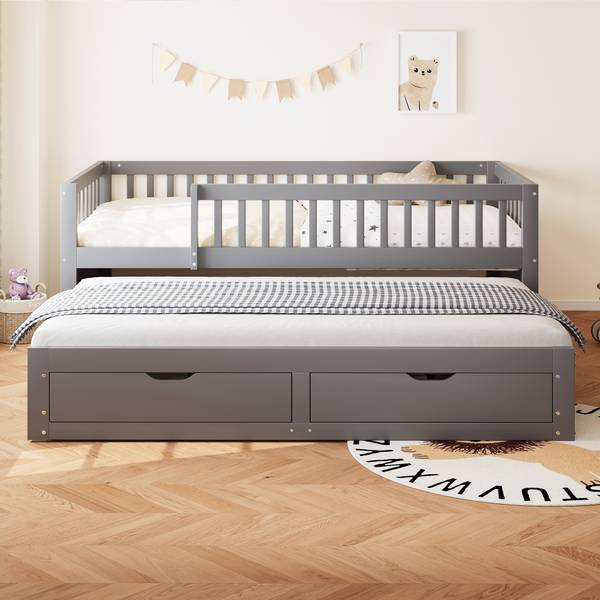 Kinderbett Dioscuri Ⅰ Grau - Breite: 95 cm