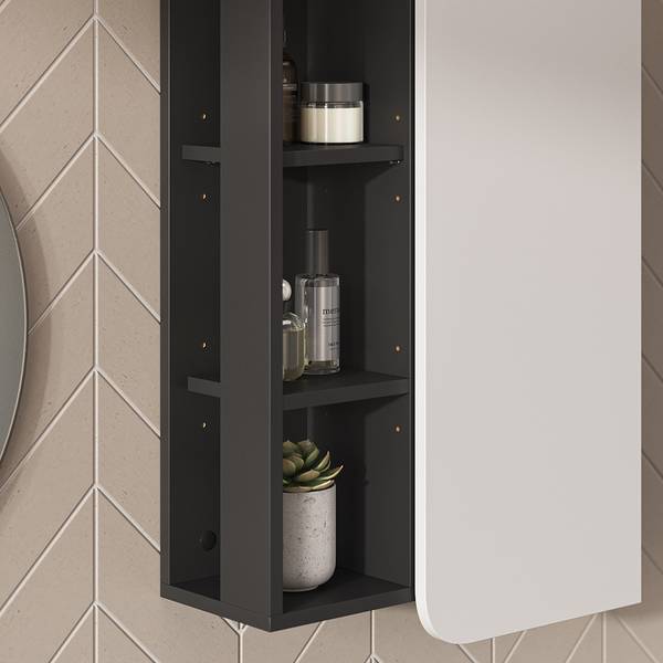Badschrank Karen 54648 Anthrazit - Weiß