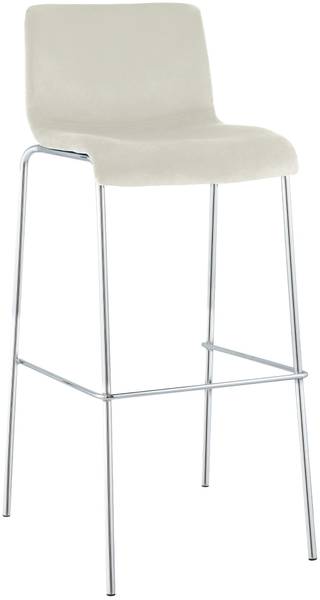 Barkruk Hover crèmekleurig - 43 x 100 x 48 cm - stoel - kunstmatig dierenvel
