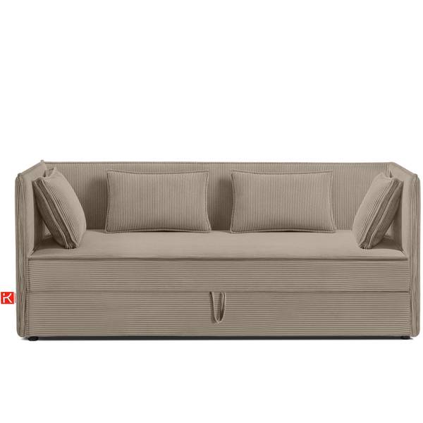 Boxspringbett ROTI Beige - Tiefe: 214 cm
