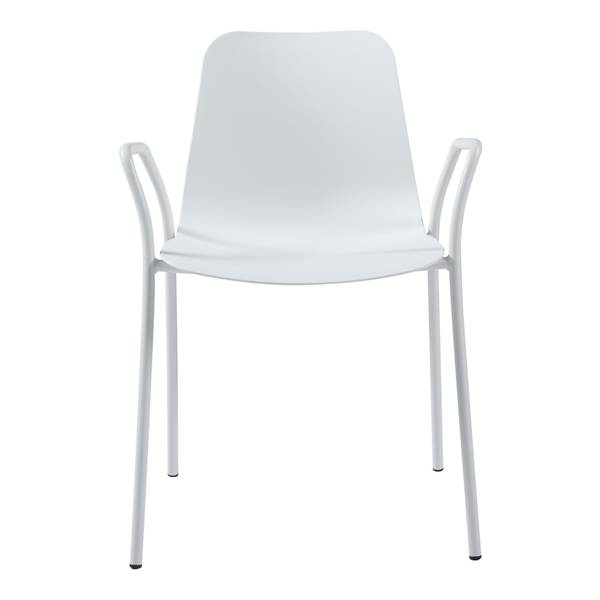 Esszimmerstuhl Kankaanpää Weiß - Kunststoff - 58 x 80 x 52 cm