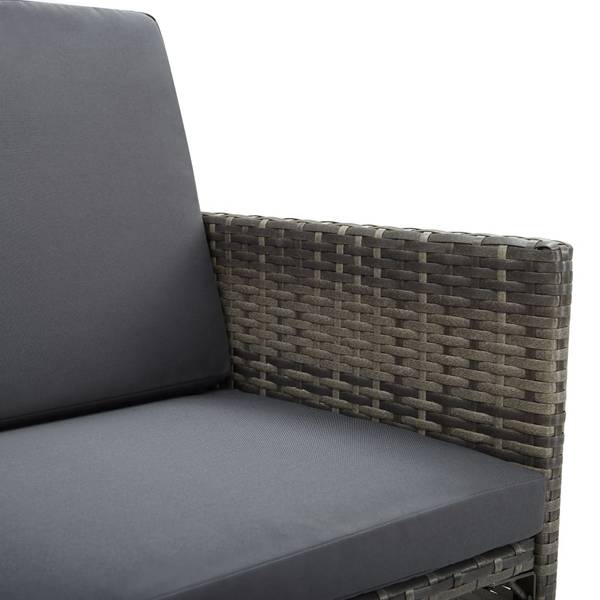 Garten-Essgruppe 3012316-10 11-teilig Grau - Polyester - Polyethylen - 109 x 74 x 167 cm