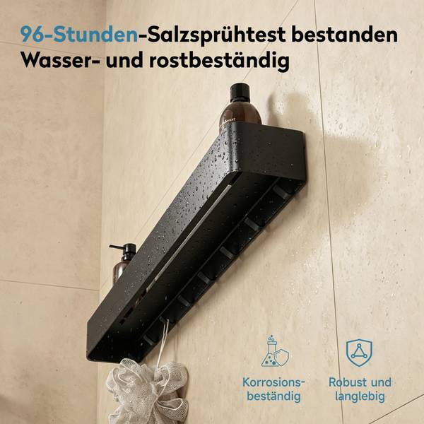 Wandregale Garderobe Reglo-05 400 Schwarz - Tiefe: 40 cm