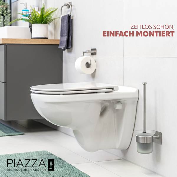 WC Garnitur Piazza Tape 94035 Silber - Metall - 11 x 36 x 14 cm