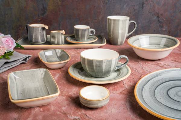 Bols Aura Space 2 él. Gris - Porcelaine - 16 x 2 x 16 cm