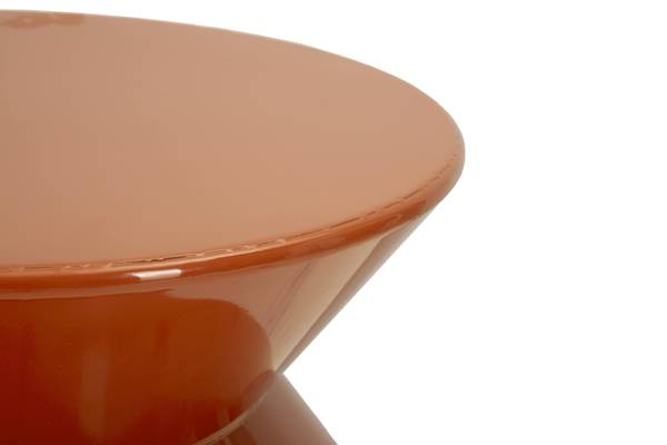 Kaffeetisch Zag Orange - Metall - 38 x 45 x 38 cm
