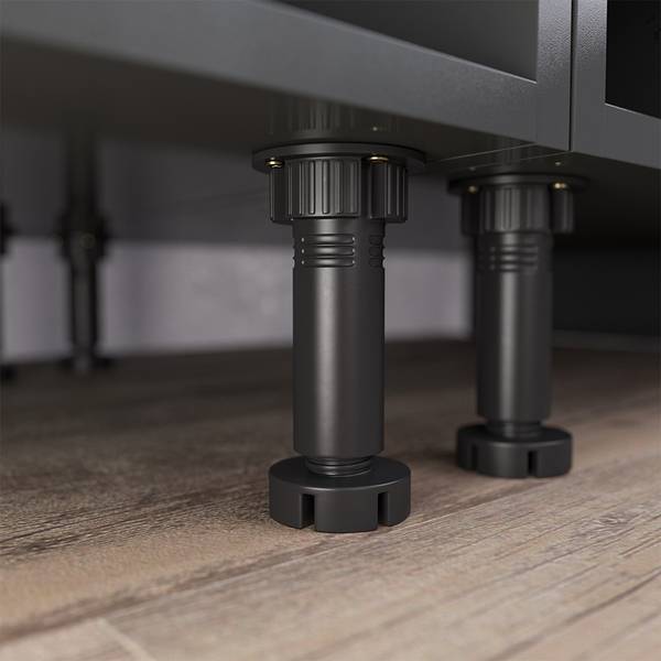 Complete keukeneenheid Optima 55574 bruin - grijs - plaatmateriaal op houtbasis - 270 x 82 x 58 cm