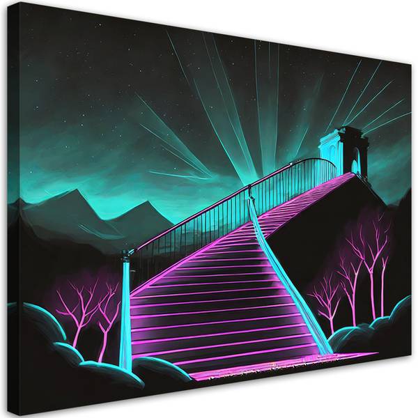 Canvas schilderij Neon 100 x 70 cm