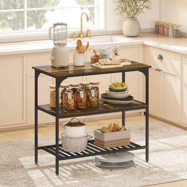 Küchenregal 801-404V90RB Braun - Holzwerkstoff - 50 x 90 x 100 cm