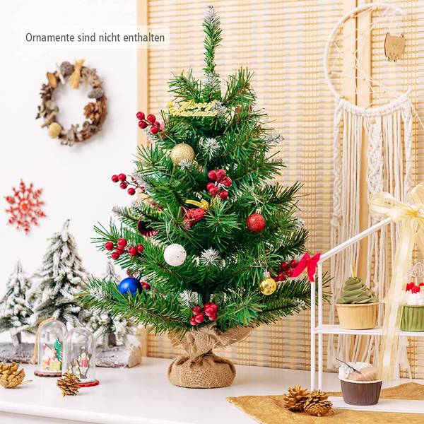 60cm Kleiner Weihnachtsbaum Grün - Kunststoff - 3 x 60 x 9 cm