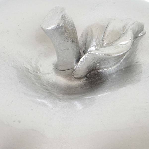 Decoratief figuurtje appel zilver - polyresin - 19 x 21 x 19 cm