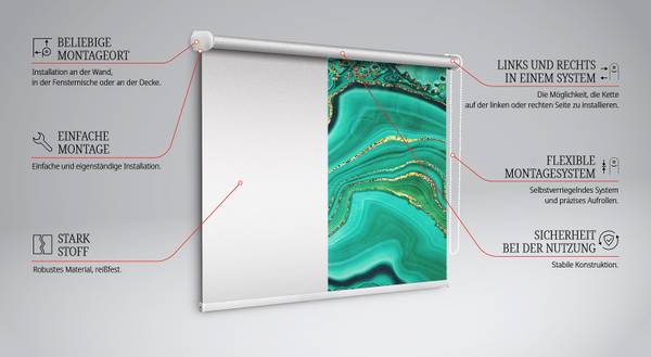 Innenrollo VERIDIS 60 x 140 cm