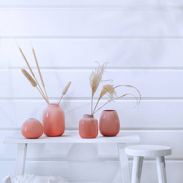 Vase Nek Perlemor Home Pink - Keramik - 16 x 22 x 16 cm