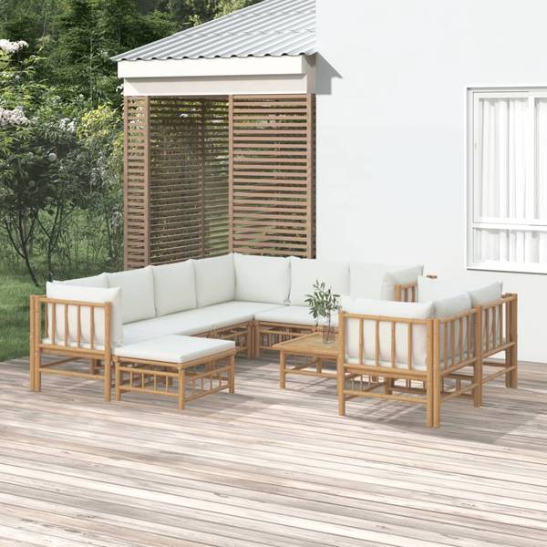 Garten-Lounge-Set 3028492-25 (10-teilig) Weiß - Polyester - 69 x 65 x 69 cm