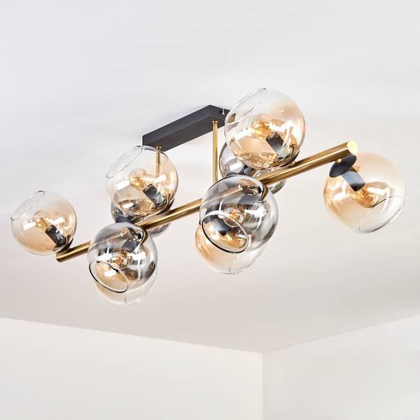 Deckenleuchte Cesaro Braun - Grau - Metall - 24 x 36 x 101 cm