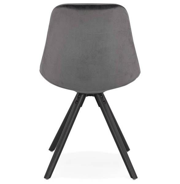 Stuhl RICKY Grau - Samt - 48 x 84 x 56 cm