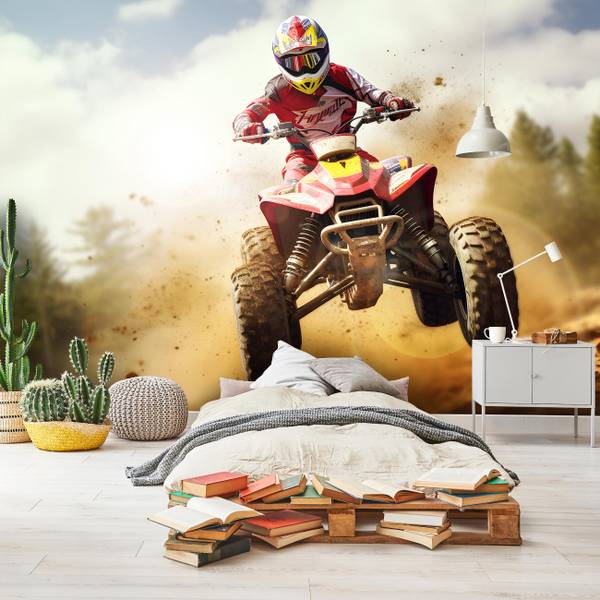 Vinyl Fototapete Kinderzimmer Quad Motor 312 x 219 cm