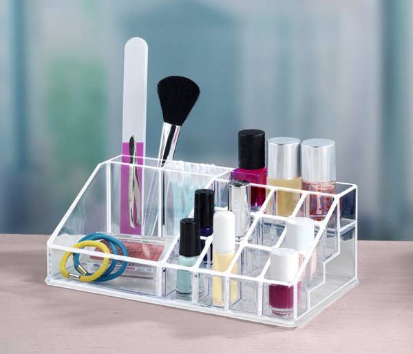 Kosmetik Organizer Femme, mit 16 Fächern Kunststoff - 13 x 22 x 6 cm