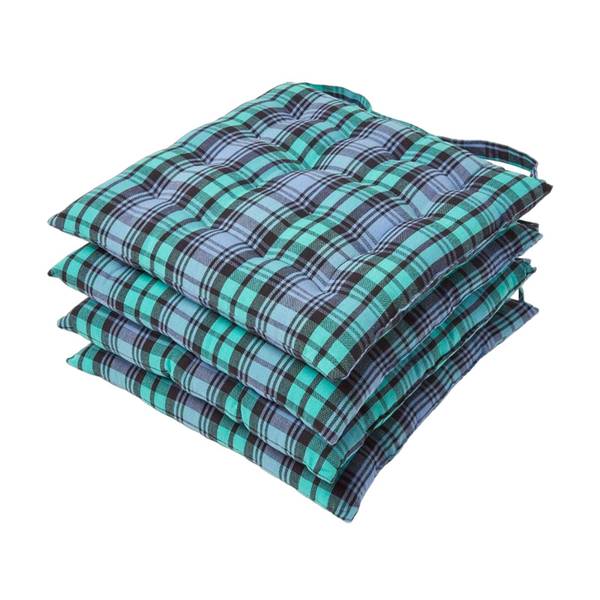 Stuhlkissen Blackwatch 4er Set Grün - Baumwollstoff - 40 x 5 x 40 cm