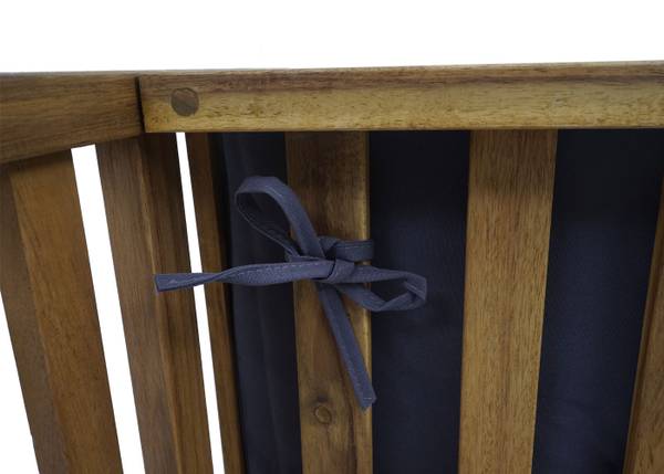 Garniture de jardin E99b (4 pcs) Marron - Gris - Polyester - Acacia - 117 x 79 x 53 cm
