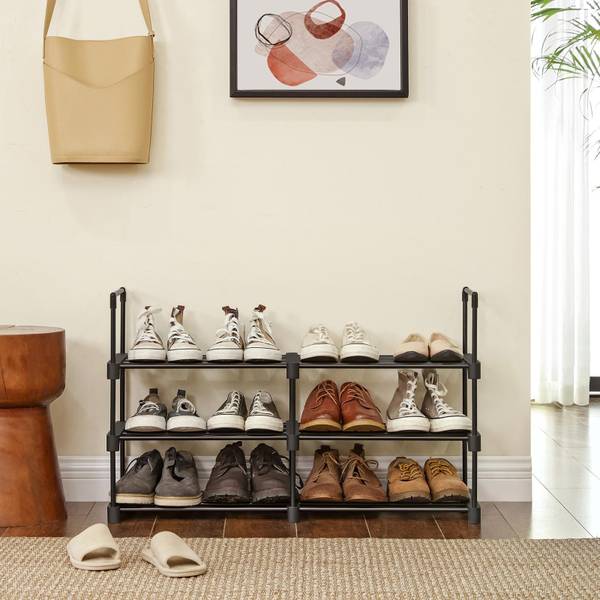 Schuhregal Jos Schwarz - Metall - 30 x 106 x 45 cm