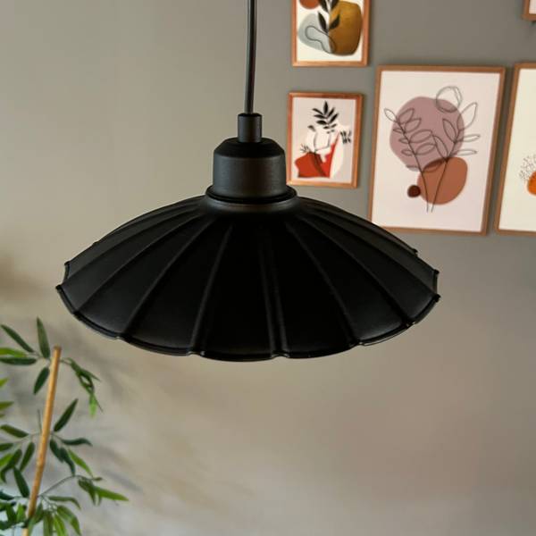 Pendelleuchte SYLRisso Schwarz - Metall - 24 x 8 x 24 cm